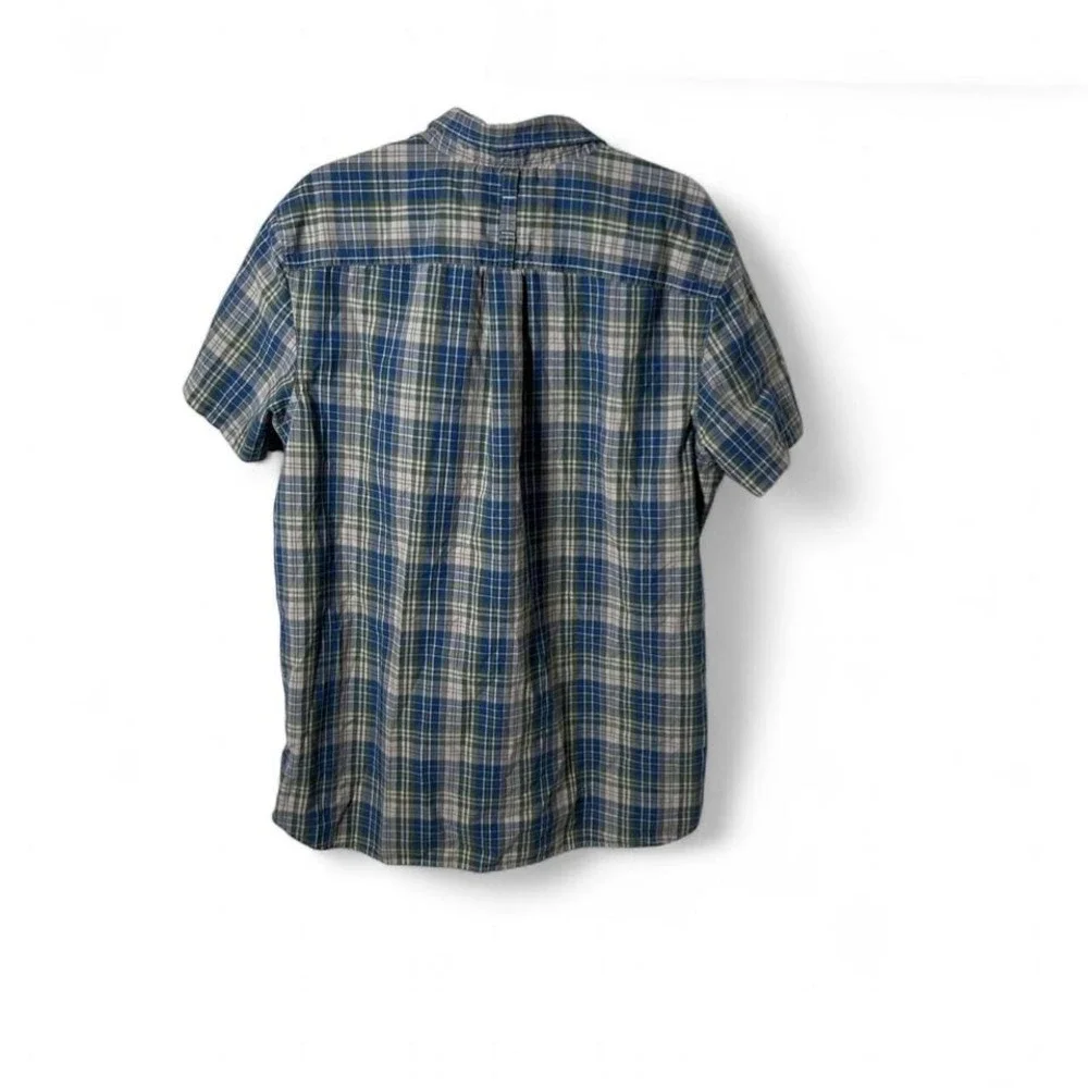 The North Face blue & green plaid button-up shirt Size XL #outdoor #hiking‎